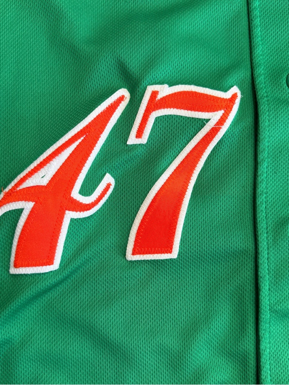 Uniforms Express Baseball Jersey Uni Miami Hurricanes Size M Green Orange #47 - Picture 11 of 13